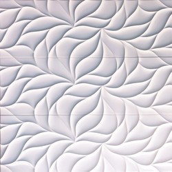 REV. LEAVES BLANCO BRILLO RECT. 30X90