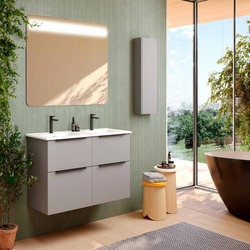MUEBLE BAÑO GALSAKY BAJO 4C 120 CM MIST MATE