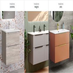 MUEBLE CON LAVABO BAÑO GALSAKY BAJO 2C 60 CM SUNSET MATE