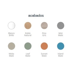 MUEBLE CON LAVABO BAÑO GALSAKY BAJO 2C 60 CM SUNSET MATE